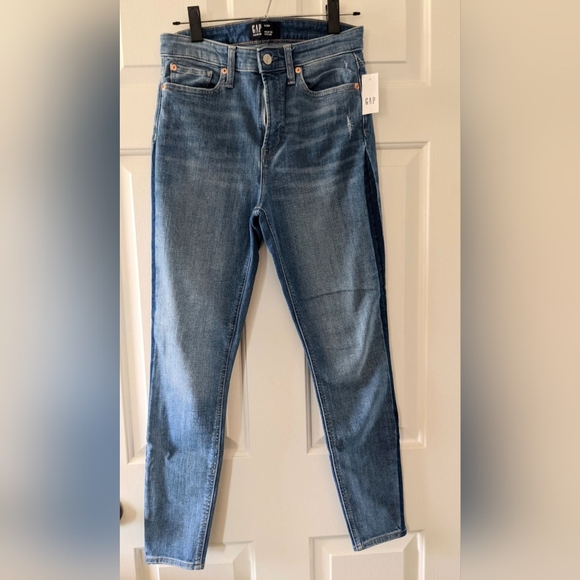 GAP Denim Hi Rise Leggings Size 6 NWT - Picture 1 of 5